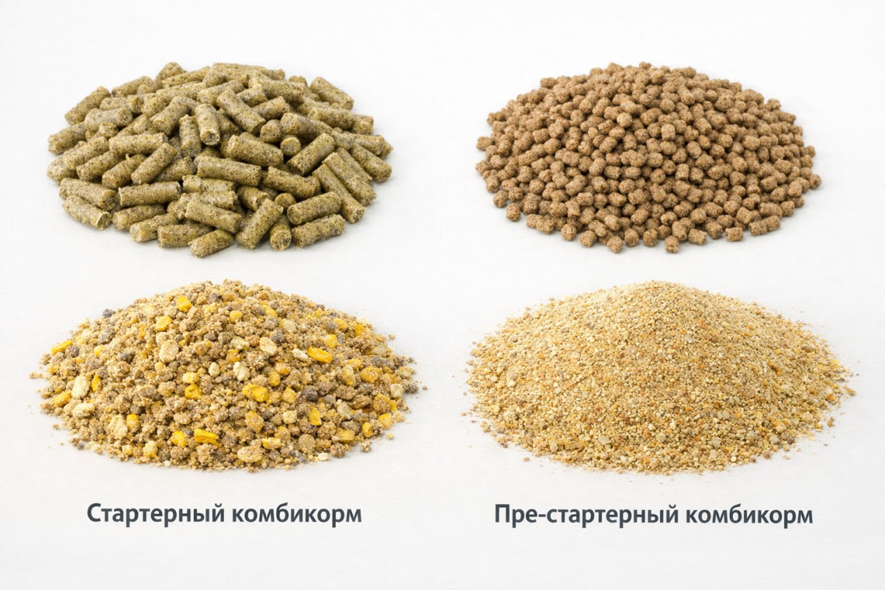 Стартерные и престартерные комбикорма